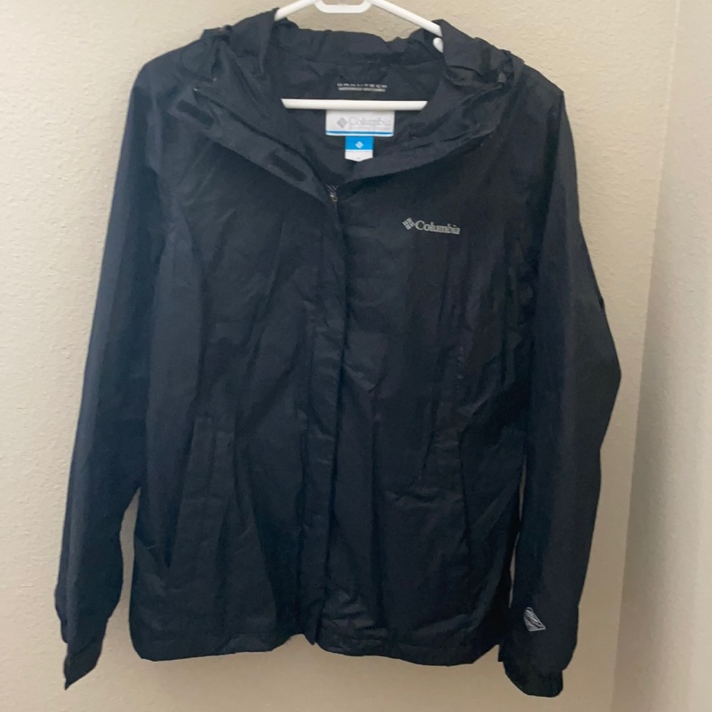 Black Columbia rain jacket